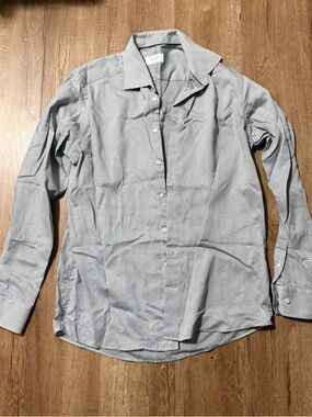 Eton Slim Fit Light Blue/Gray Micro-Pattern Dress Shirt